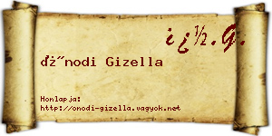 Ónodi Gizella névjegykártya