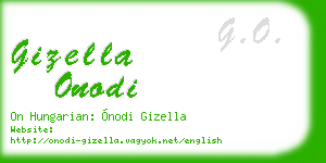 gizella onodi business card